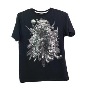Drifit Mens  Black Lebron James Short Sleeve Graphic Basketball T Shirt